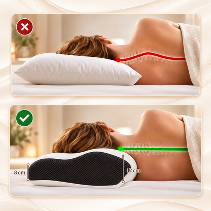 Right pillow height for side sleepers, 8 cm and 12 cm