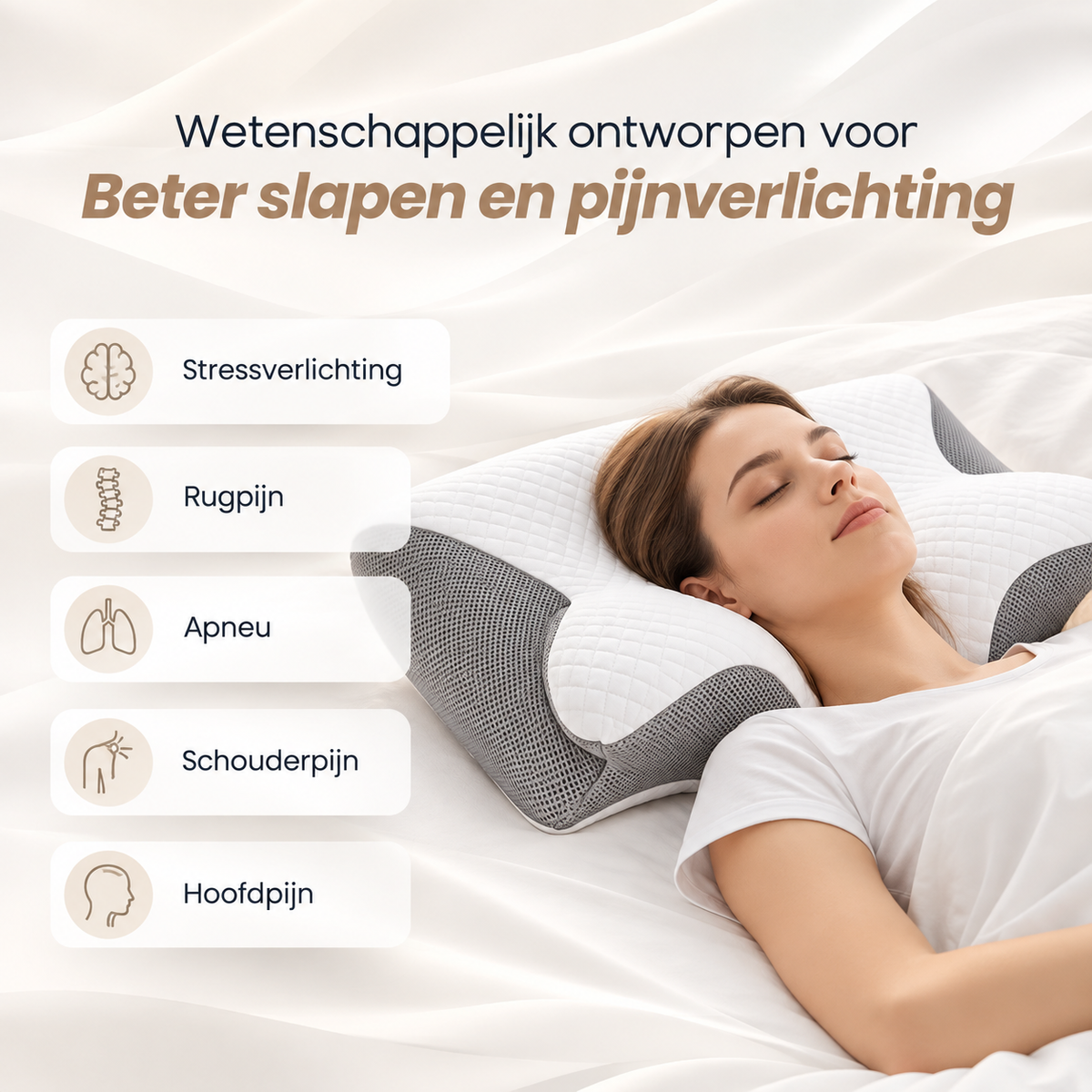 Halsa Align pillow designed for better sleep